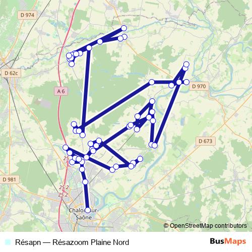 Résapn bus Line Map