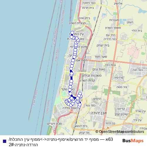 63א bus Line Map