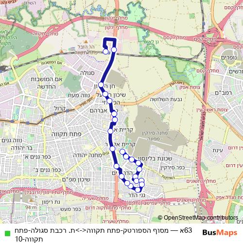 63א bus Line Map