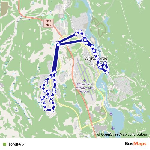 Route 2 bus Line Map