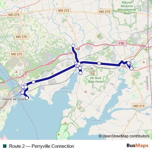 Route 2 bus Line Map