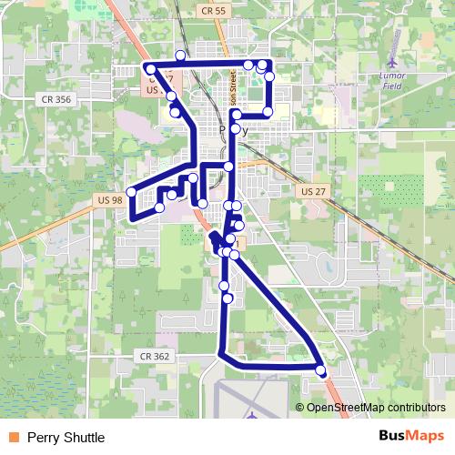Perry Shuttle bus Line Map