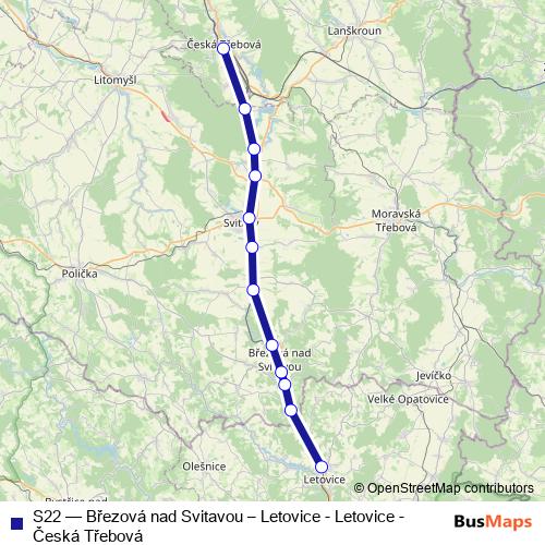 S22 rail Line Map