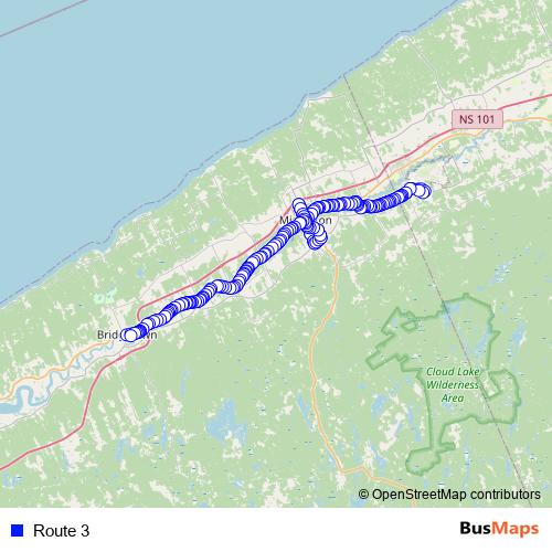 Route 3 bus Line Map