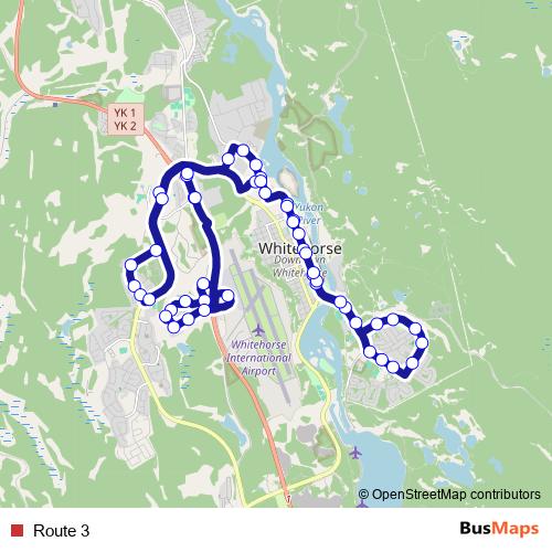 Route 3 bus Line Map