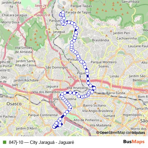 847j-10 bus Line Map