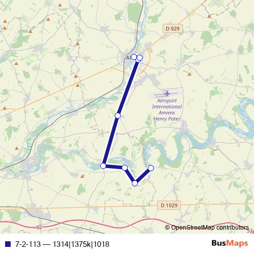 7-2-113 bus Line Map