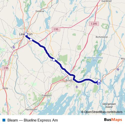 Bleam bus Line Map