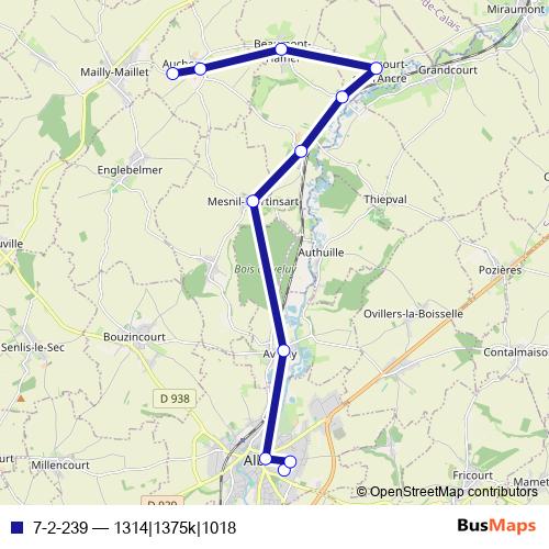 7-2-239 bus Line Map