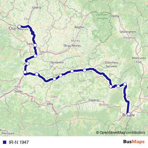 IR-N 1947 rail Line Map