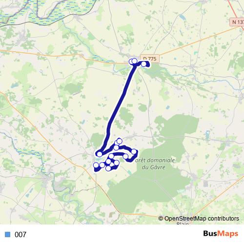 007 bus Line Map
