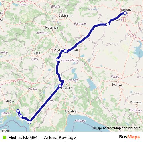 Flixbus Kk0684 bus Line Map