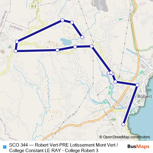 SCO 344 bus Line Map