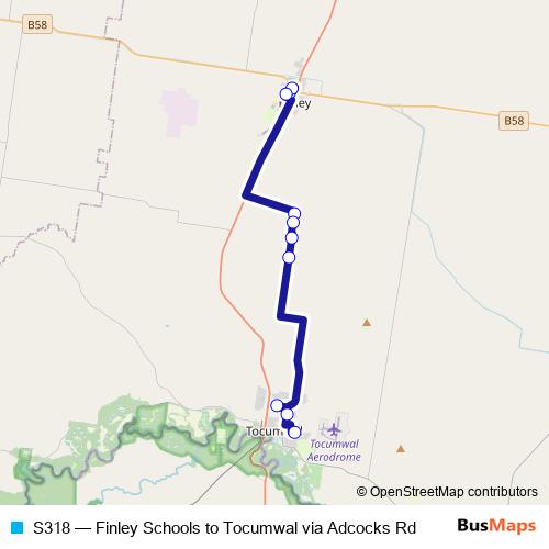 S318 bus Line Map