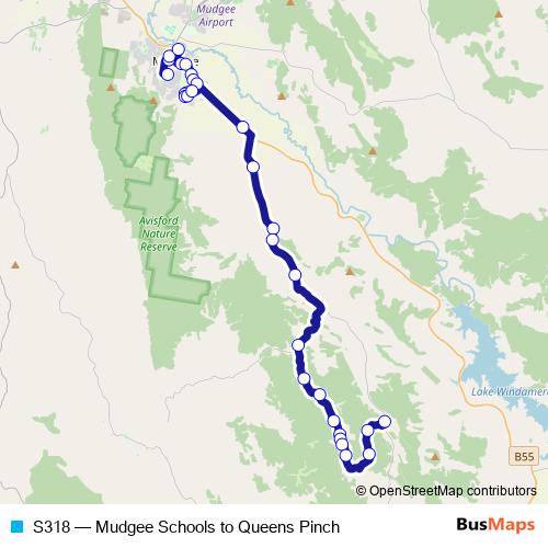 S318 bus Line Map