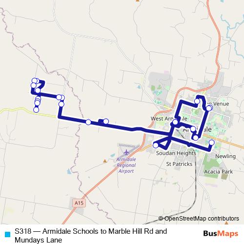 S318 bus Line Map