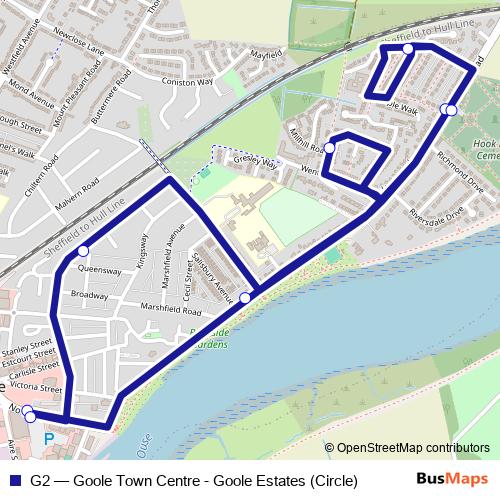 G2 bus Line Map
