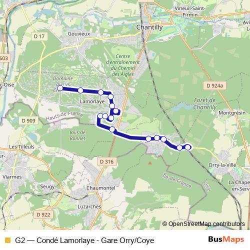 G2 bus Line Map