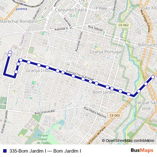 335-Bom Jardim I bus Line Map