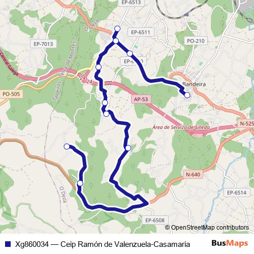 Xg860034 bus Line Map