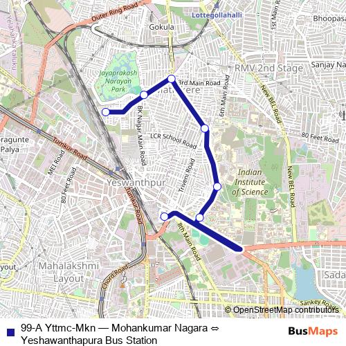 99-A Yttmc-Mkn bus Line Map