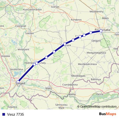 Vesz 7735 rail Line Map