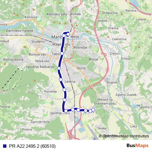 PR A22 2495 2 (60510) bus Line Map