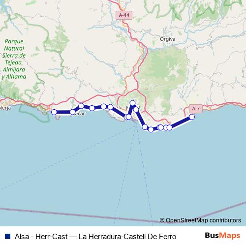 Alsa - Herr-Cast bus Line Map