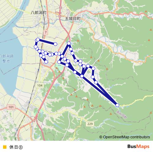 休日⑤ bus Line Map