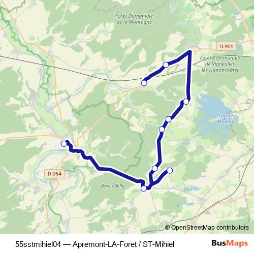 55sstmihiel04 bus Line Map