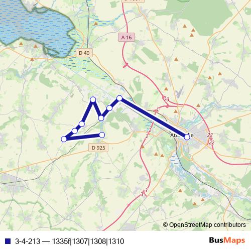 3-4-213 bus Line Map