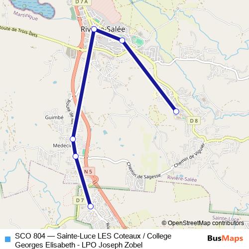 SCO 804 bus Line Map
