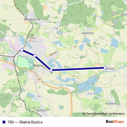 768 bus Line Map