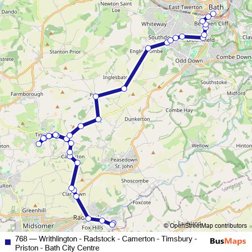 768 bus Line Map
