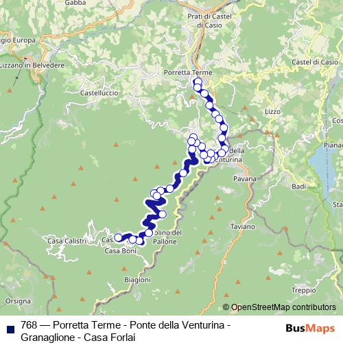 768 bus Line Map