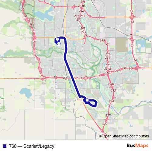 768 bus Line Map