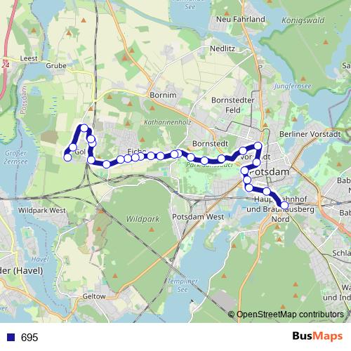 695 bus Line Map
