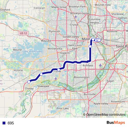 695 bus Line Map
