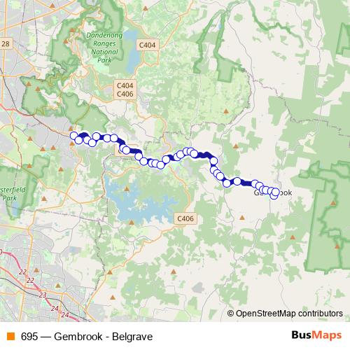 695 bus Line Map