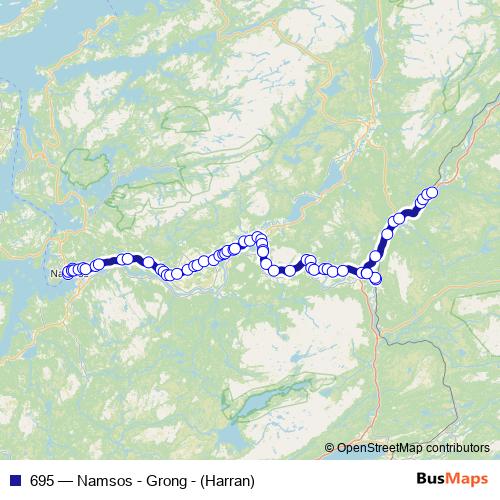 695 bus Line Map