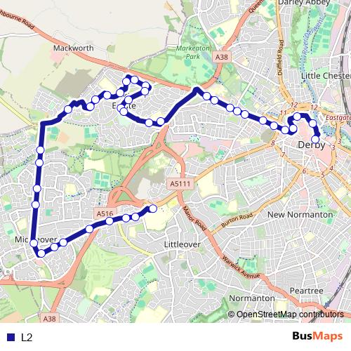 L2 bus Line Map