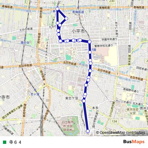 寺６４ bus Line Map