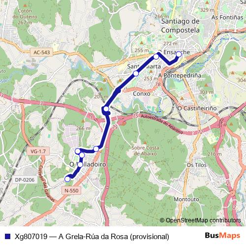 Xg807019 bus Line Map