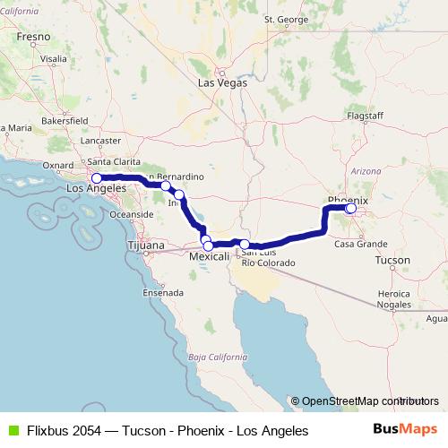 Flixbus 2054 bus Line Map