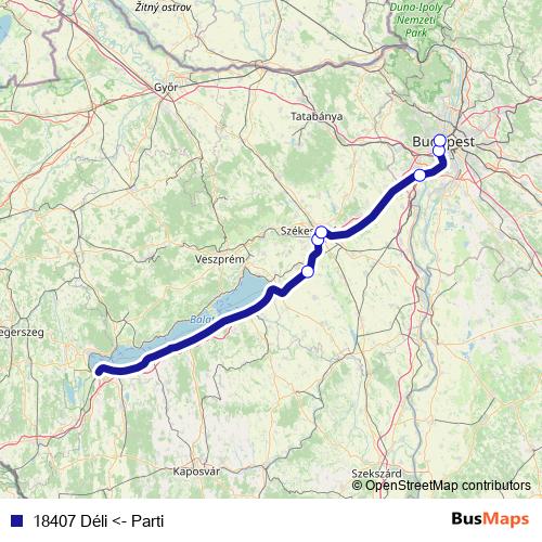 18407 Déli <- Parti rail Line Map