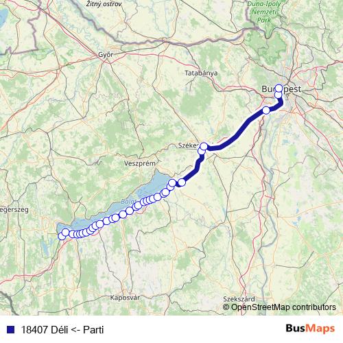 18407 Déli <- Parti rail Line Map