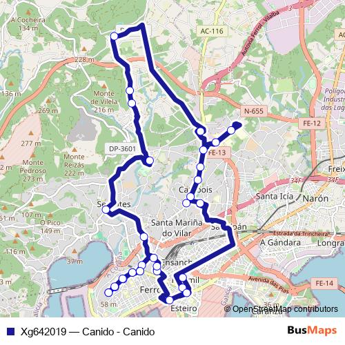 Xg642019 bus Line Map