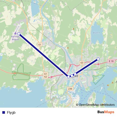 Flygb bus Line Map