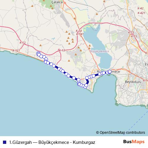 1.Güzergah bus Line Map