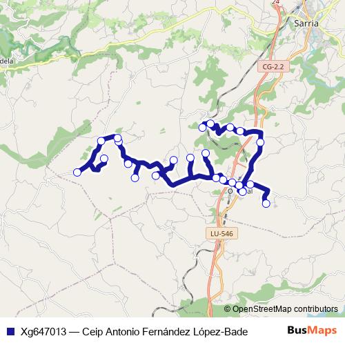 Xg647013 bus Line Map